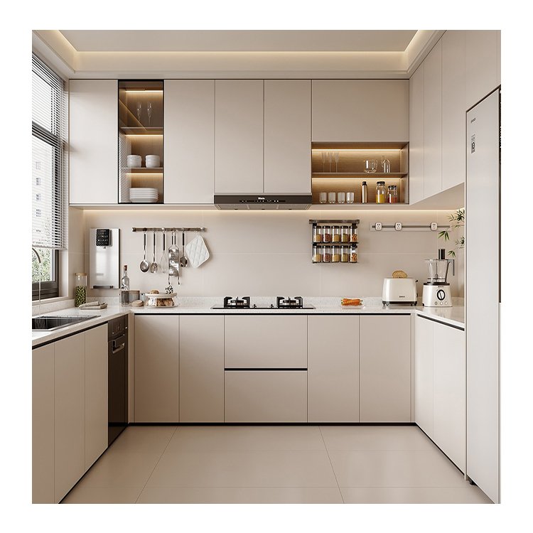 Custom Cabinetry Australian Kitchen Cabinet Smart Wooden Handless Lacquer Kitchen Cupboard For House