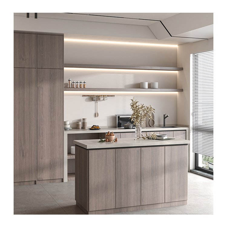 Custom Cabinetry Australian Kitchen Cabinet Smart Wooden Handless Lacquer Kitchen Cupboard For House