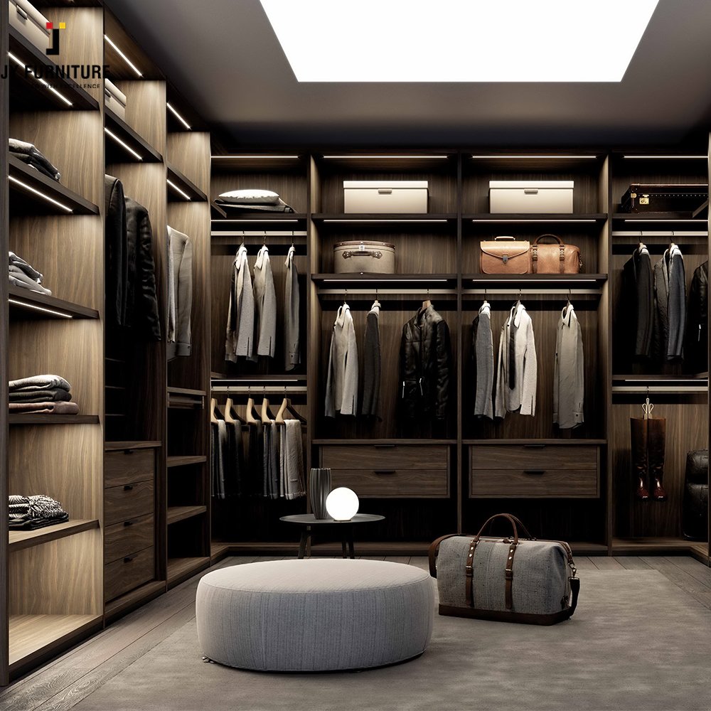 JY Vietnam Factory Direct High Gloss Hardwood Ready-to-Assemble Closet Storage Wardrobe for Bedroom Furniture Best Price!