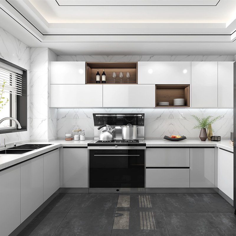 China factory directly sale custom italian style modern designs shaker kitchen furniture cabinets