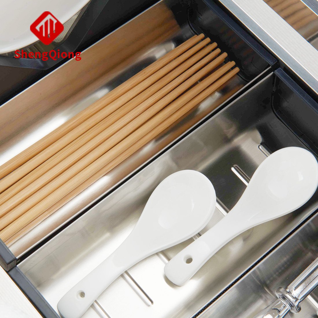 SHENGQIONG Kitchen Accessories Storage Kitchen Pull out Basket Drawer Sliding Basket Cabinet Steel Plate Basket