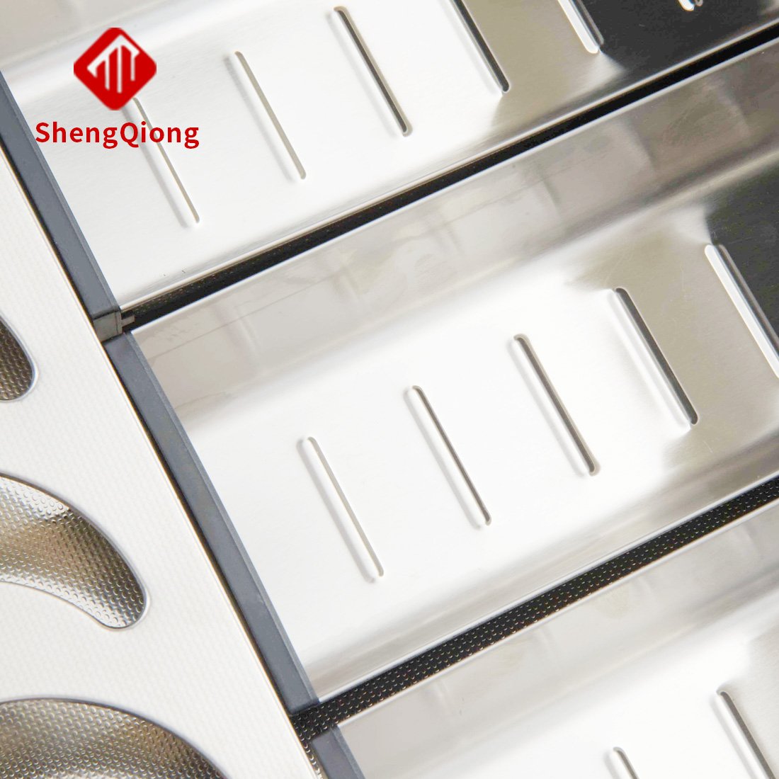 SHENGQIONG Kitchen Accessories Storage Kitchen Pull out Basket Drawer Sliding Basket Cabinet Steel Plate Basket
