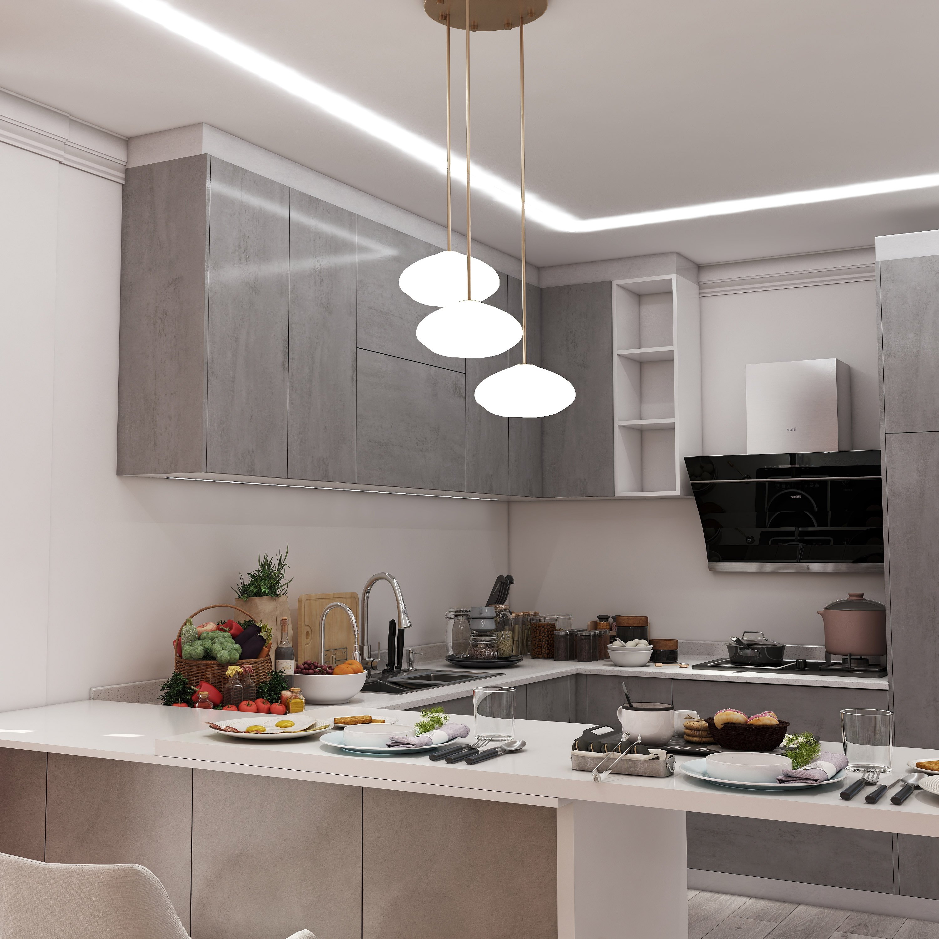 JY Furniture Vietnam Frameless RTA Shaker European Style Room Dining Room Furniture Cabinet Buffet Kitchen