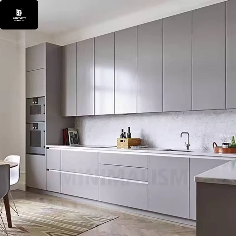 YVT Kitchen Furniture Design Wood Veneer Kitchen Cabinet For Wholesales