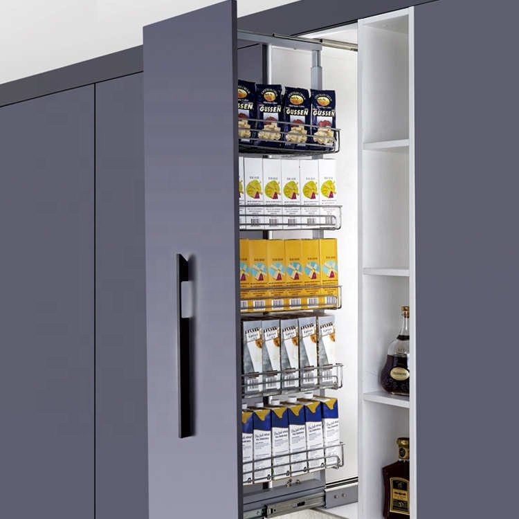Stainless steel kitchen basket tall unit