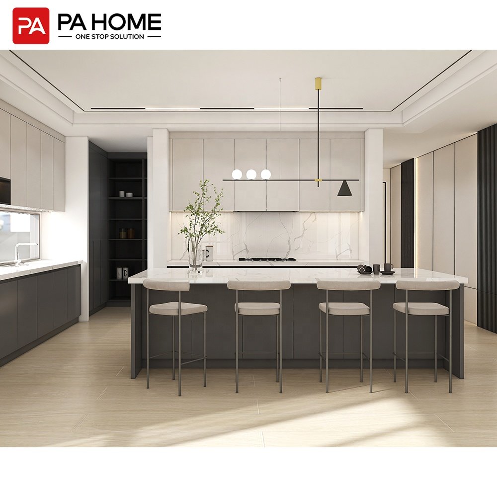 PA stainless steel metal outdoor kitchen black sink base ready made design aluminium kitchen cabinets