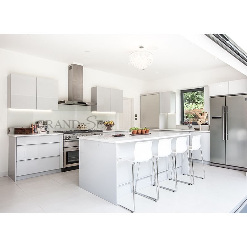 Foshan Customized Wholesale White Cheap Kitchen Furniture Modular Kitchen Cabinet Designs RTA PVC Modern Kitchen Cabinets