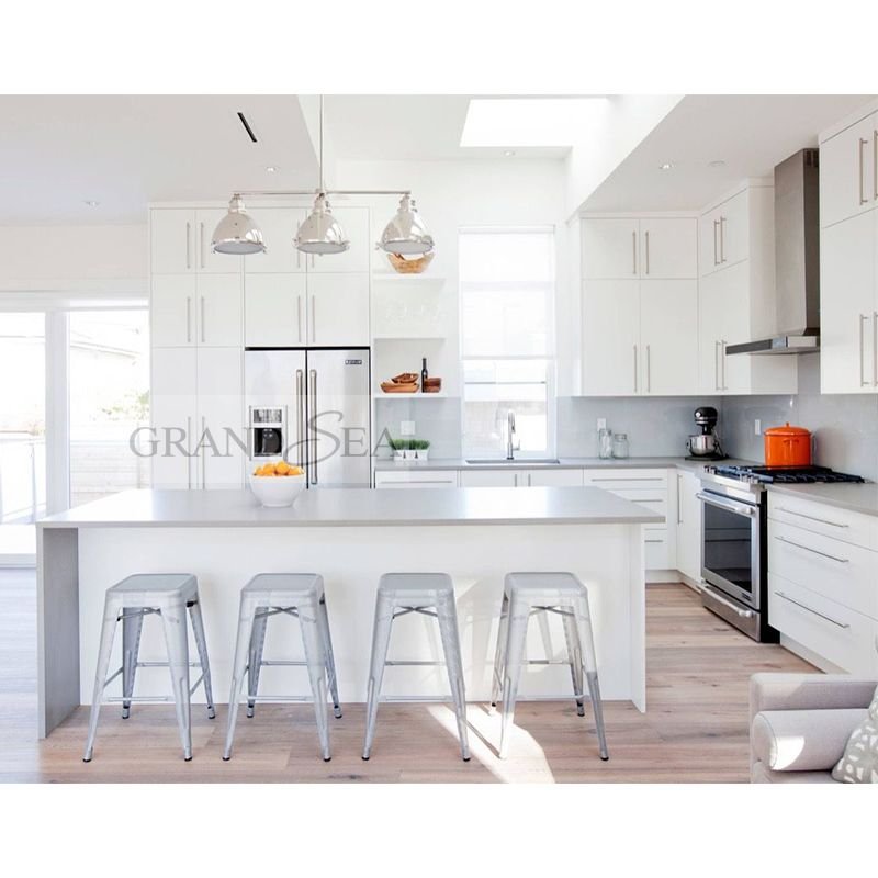 Foshan Customized Wholesale White Cheap Kitchen Furniture Modular Kitchen Cabinet Designs RTA PVC Modern Kitchen Cabinets