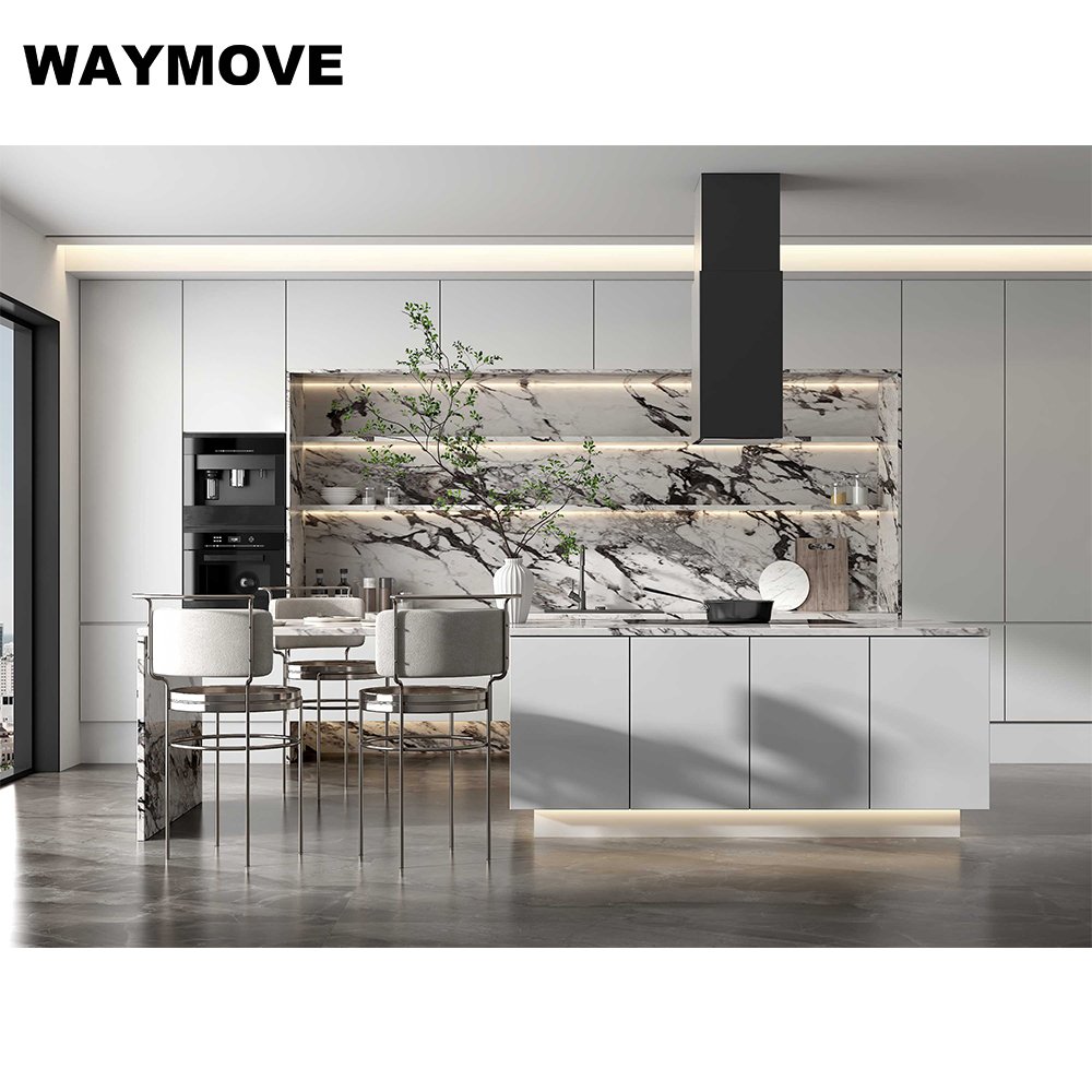 WAYMOVE Modern 3-Meter Smart Furniture Kitchen Cabinet Set with Sink Assembled Modern Design Kitchen Storage