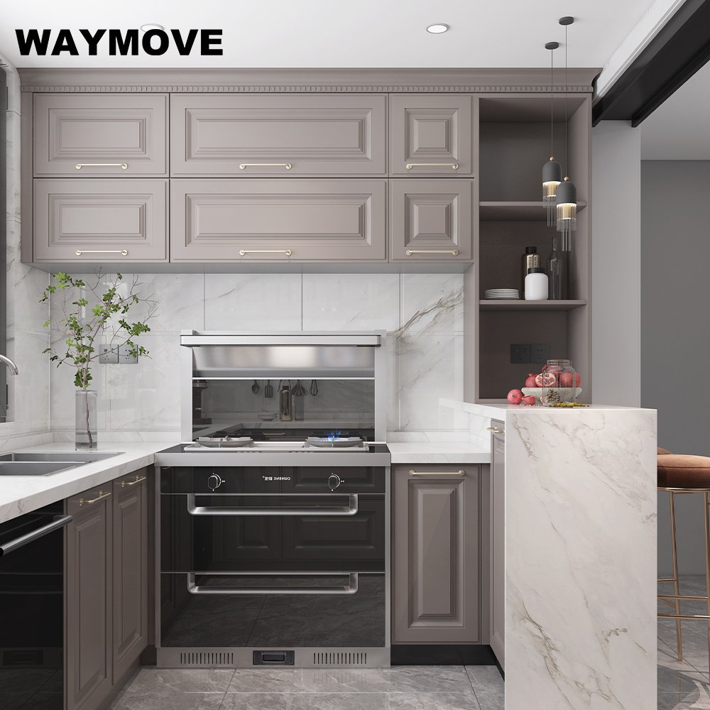 WAYMOVE Modern 3-Meter Smart Furniture Kitchen Cabinet Set with Sink Assembled Modern Design Kitchen Storage