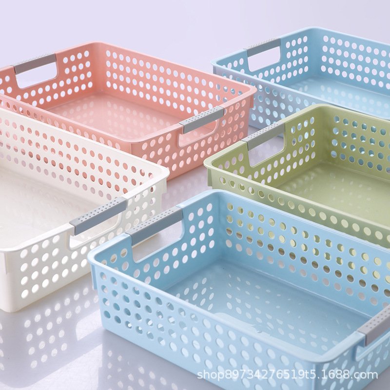 Plastic Storage Baskets desktop storage Organizer for bathroom kitchen office