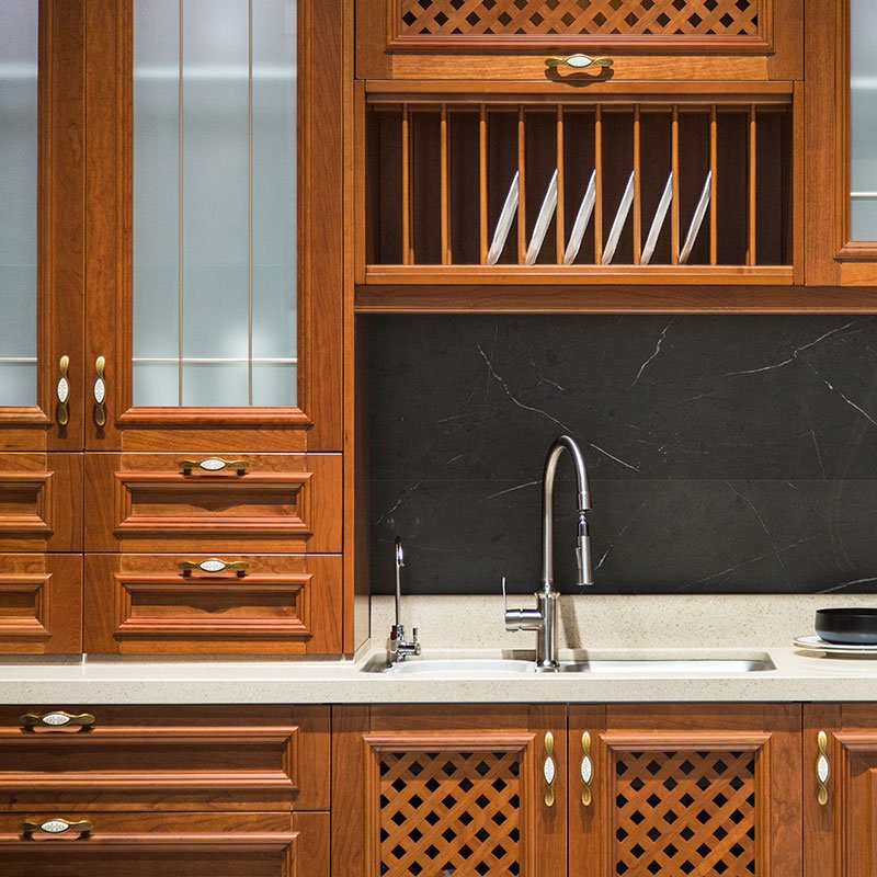OPPOLIA Professional High End Modern Style Wooden Kitchen Cabinets For Villa