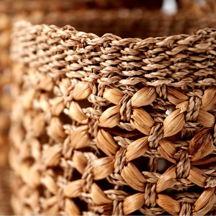 New Arrival Straw Seagrass Woven Baskets Hand Waving Rattan Clothing Hamper Other Storage Baskets Bamboo Baskets Home Organizer