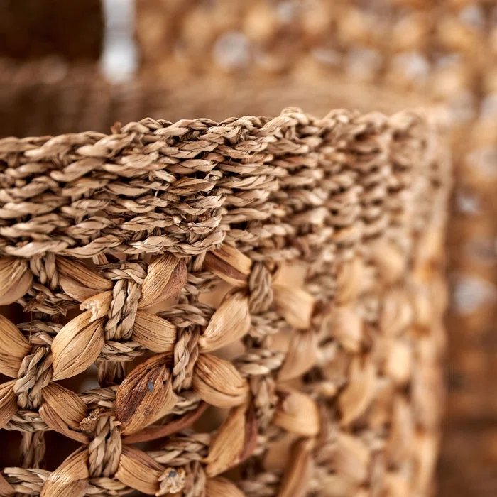 New Arrival Straw Seagrass Woven Baskets Hand Waving Rattan Clothing Hamper Other Storage Baskets Bamboo Baskets Home Organizer
