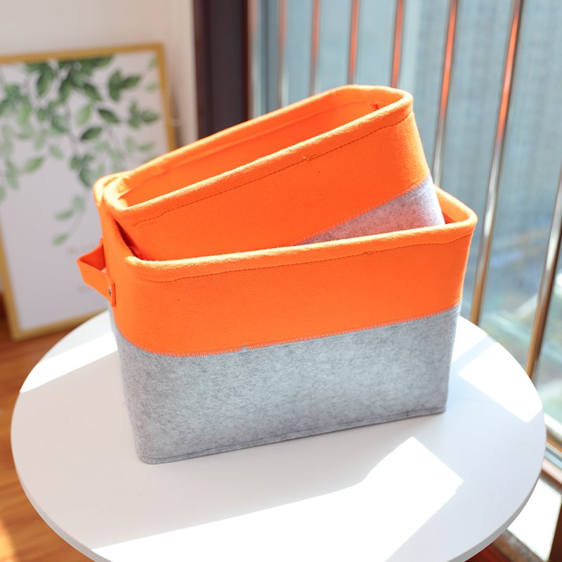 new design felt cube basket felt foldable storage box grey large felt storage drawers for living room