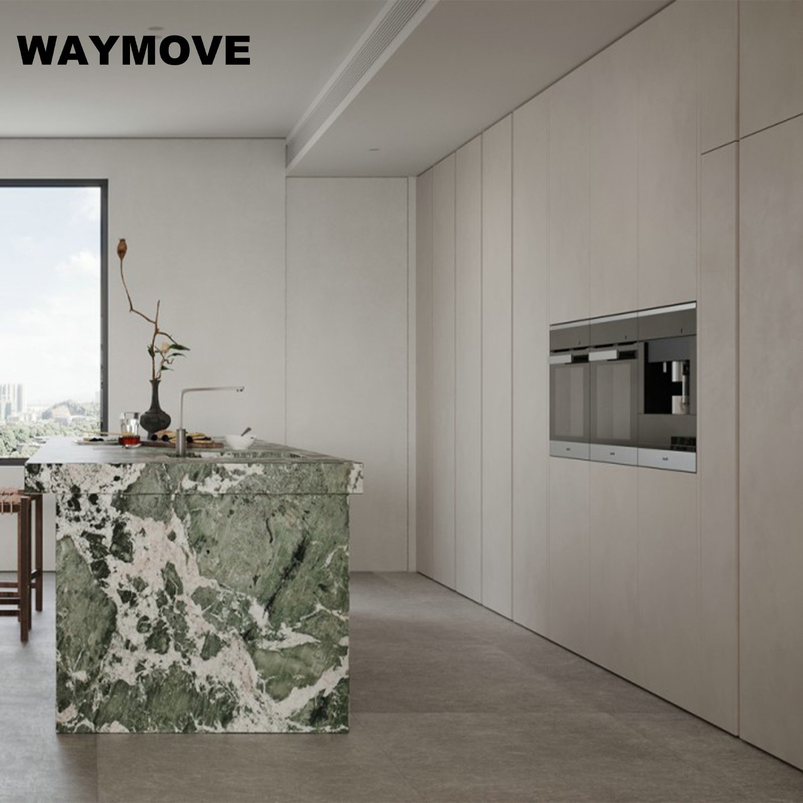 WAYMOVE Modern Luxury Kitchen Designs with Solid Wood Luxury Kitchen Sink and Cabinet for Kitchen Furniture Use