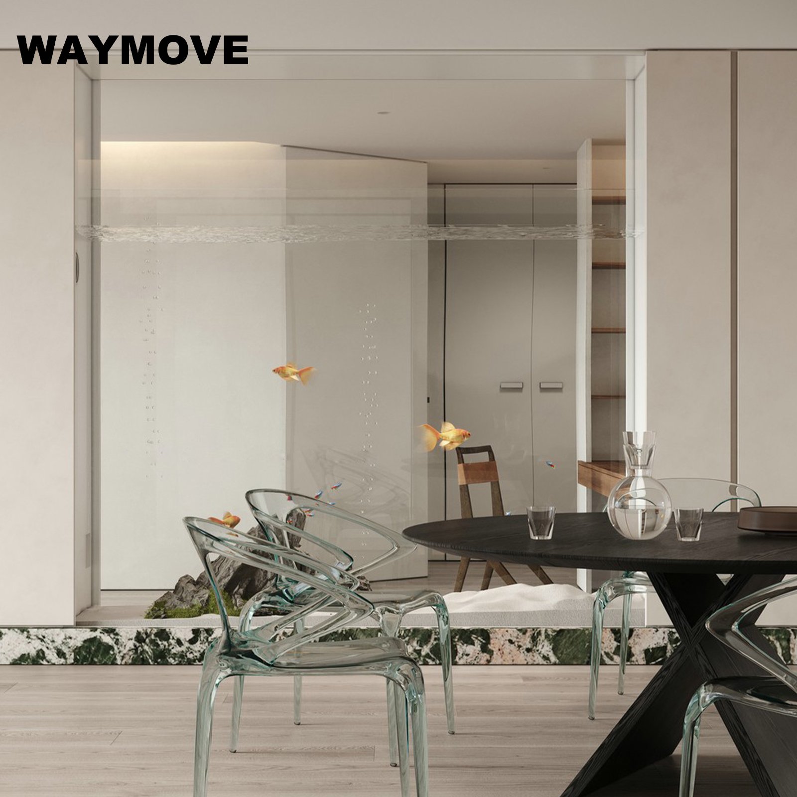 WAYMOVE Modern Luxury Kitchen Designs with Solid Wood Luxury Kitchen Sink and Cabinet for Kitchen Furniture Use