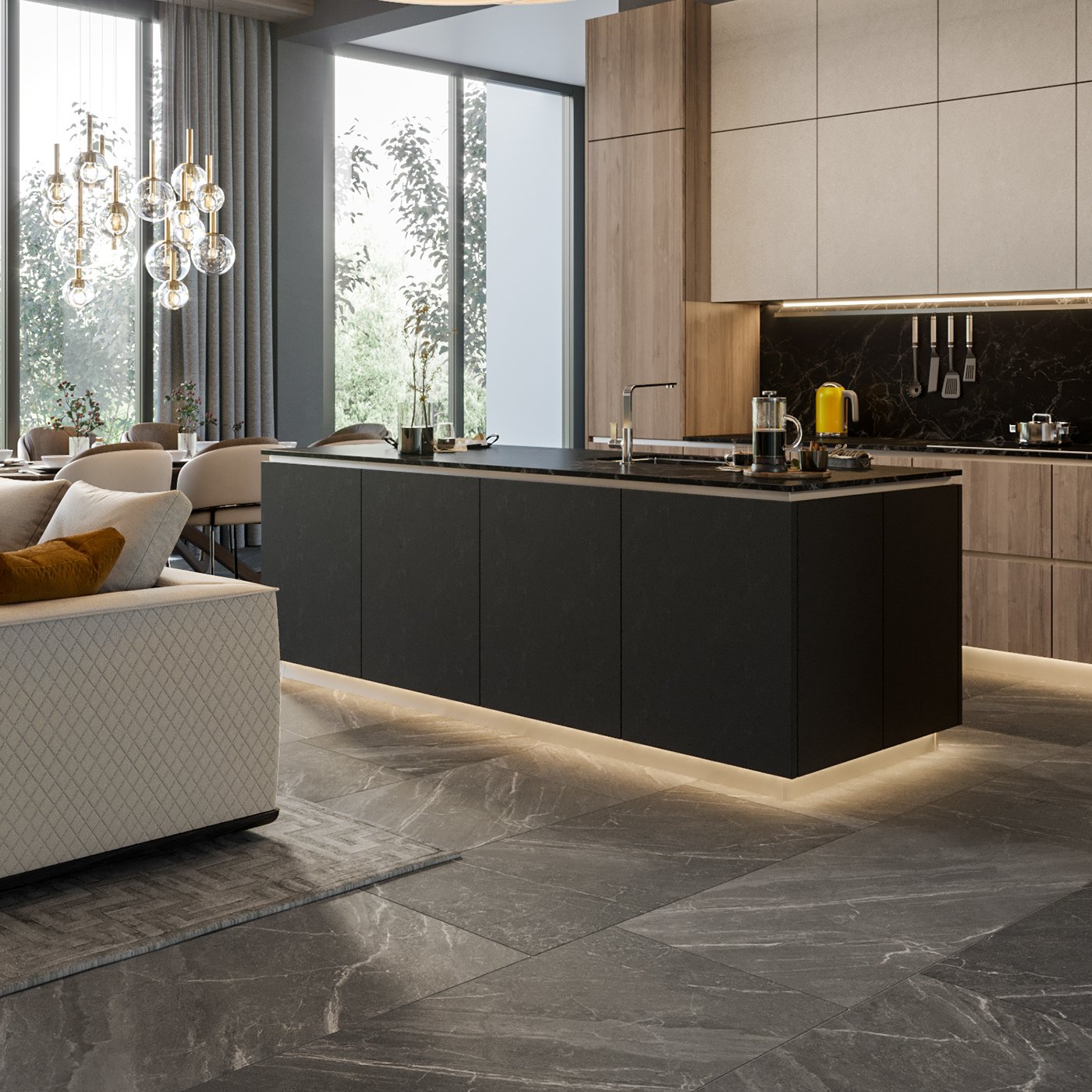 Modern Design Kitchen Cabinet stainless steel and glass kitchen cabinet Stainless Steel Kitchen Cabinet