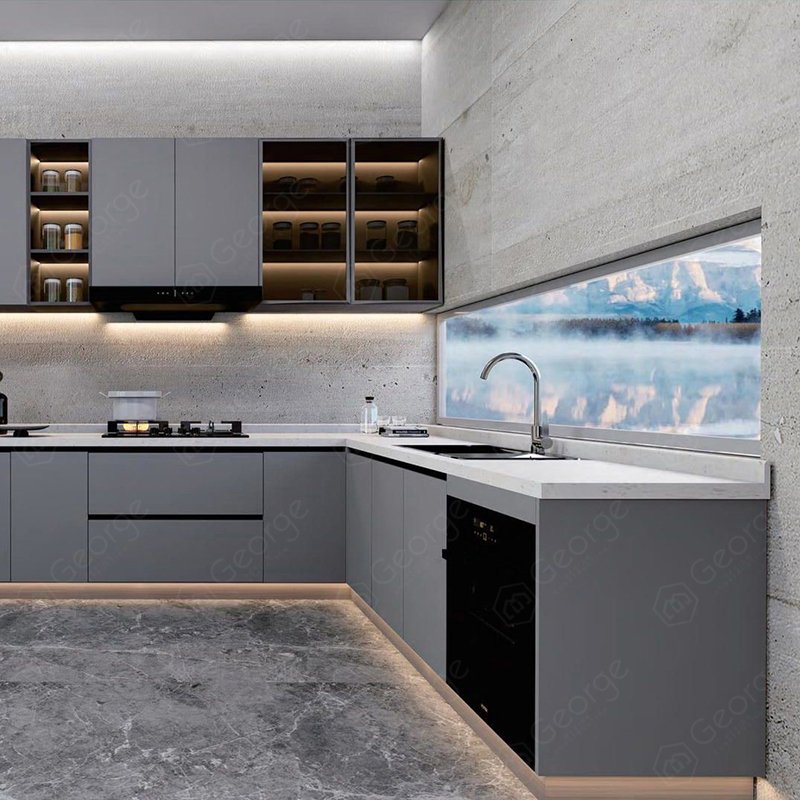 Kichen Cabinet kitchen furniture White Furniture Cheap Modern Customize Design Cupboard Set Australian Standard Kitchen Cabinet