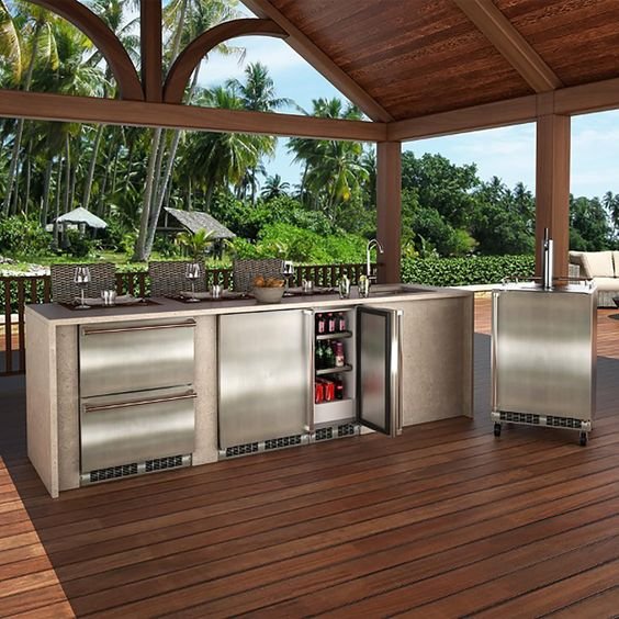 Wholesale Custom Design Modern Style Outdoor Stainless Steel Kitchen Cabinet Modular Kitchen