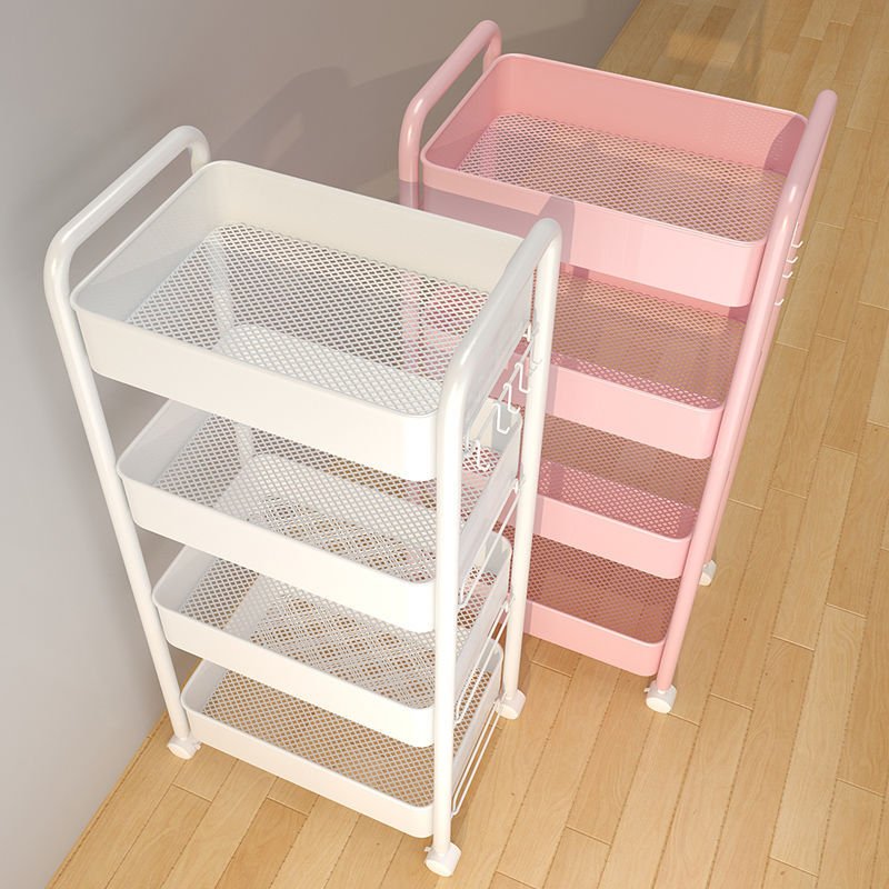 Household cart for food storage rack kitchen floor multi-layer storage rack mobile wheel multi-functional snacks storage