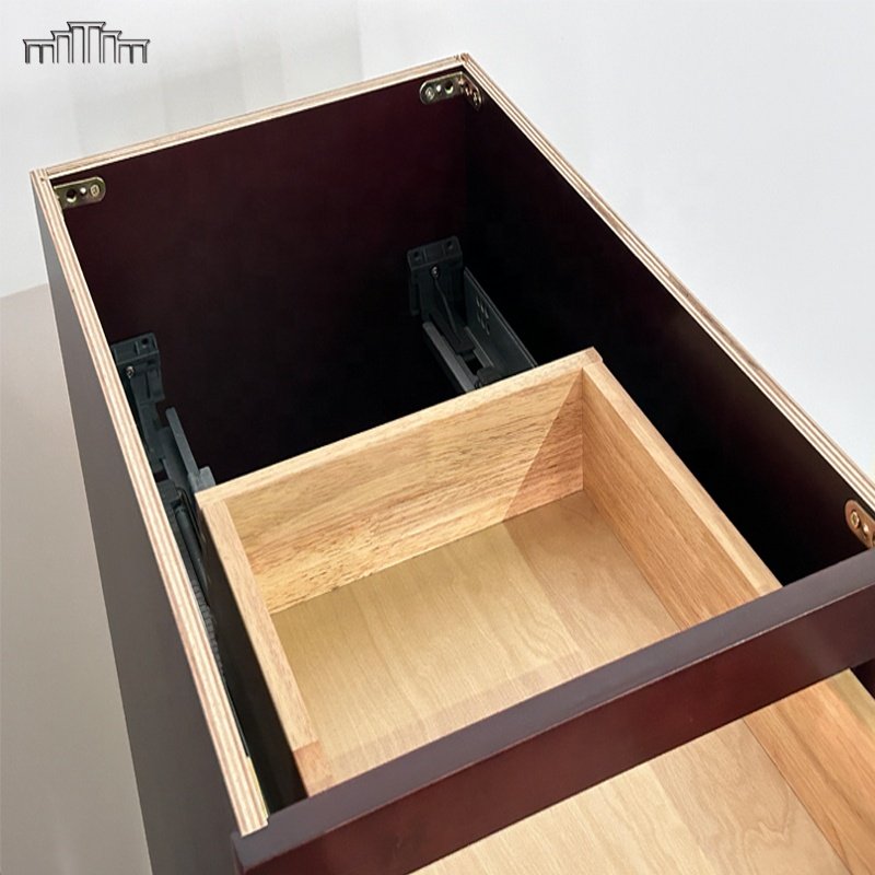 American Market Latest Hot Sale Modern Design Wooden Shaker Raised Panel Kitchen Pantry Storage Cabinets For Building Apartment