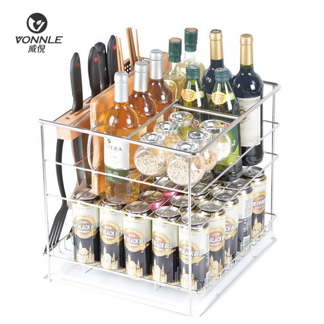 Drawer Wire Organizer Kitchen Utensils Storage kitchen storage basket stainless steel basket pull out basket