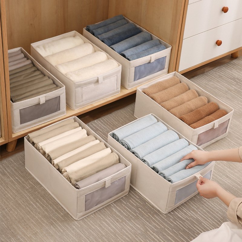 Foldable Pant Shirt Folder Space Saving Portable Wardrobe Container Linen Closet Shelf Storage Clothes Drawer Organizer