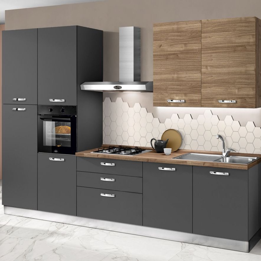 Kitchen Cabinets Kitchen Furniture for Apartment Design Integral Stainless Steel New One Set Modern Lacquer Painting 15 Years