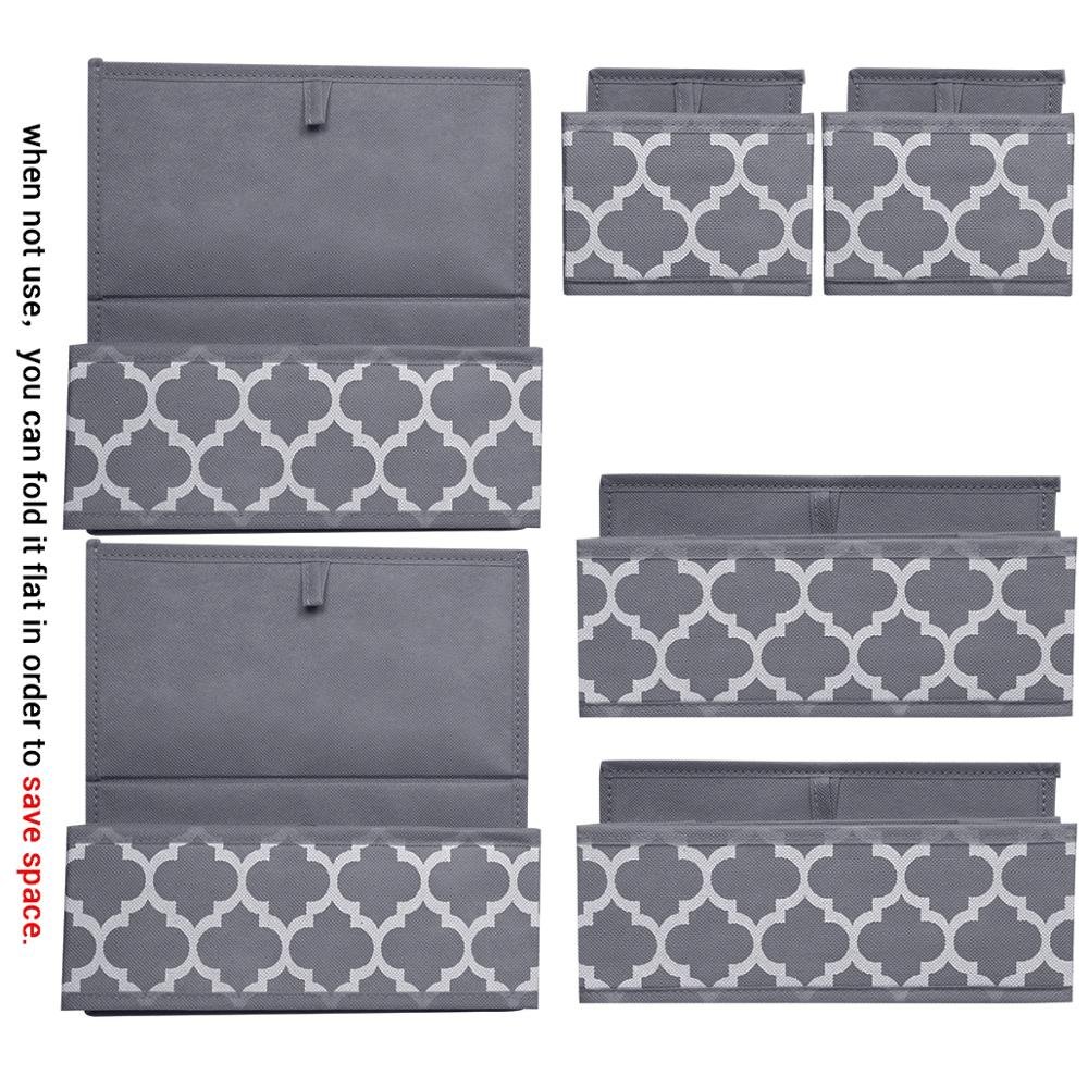 Foldable Cloth Storage Box Closet Dresser Drawer Organizer Fabric Baskets Bins Containers Divider Underwear Storage Box