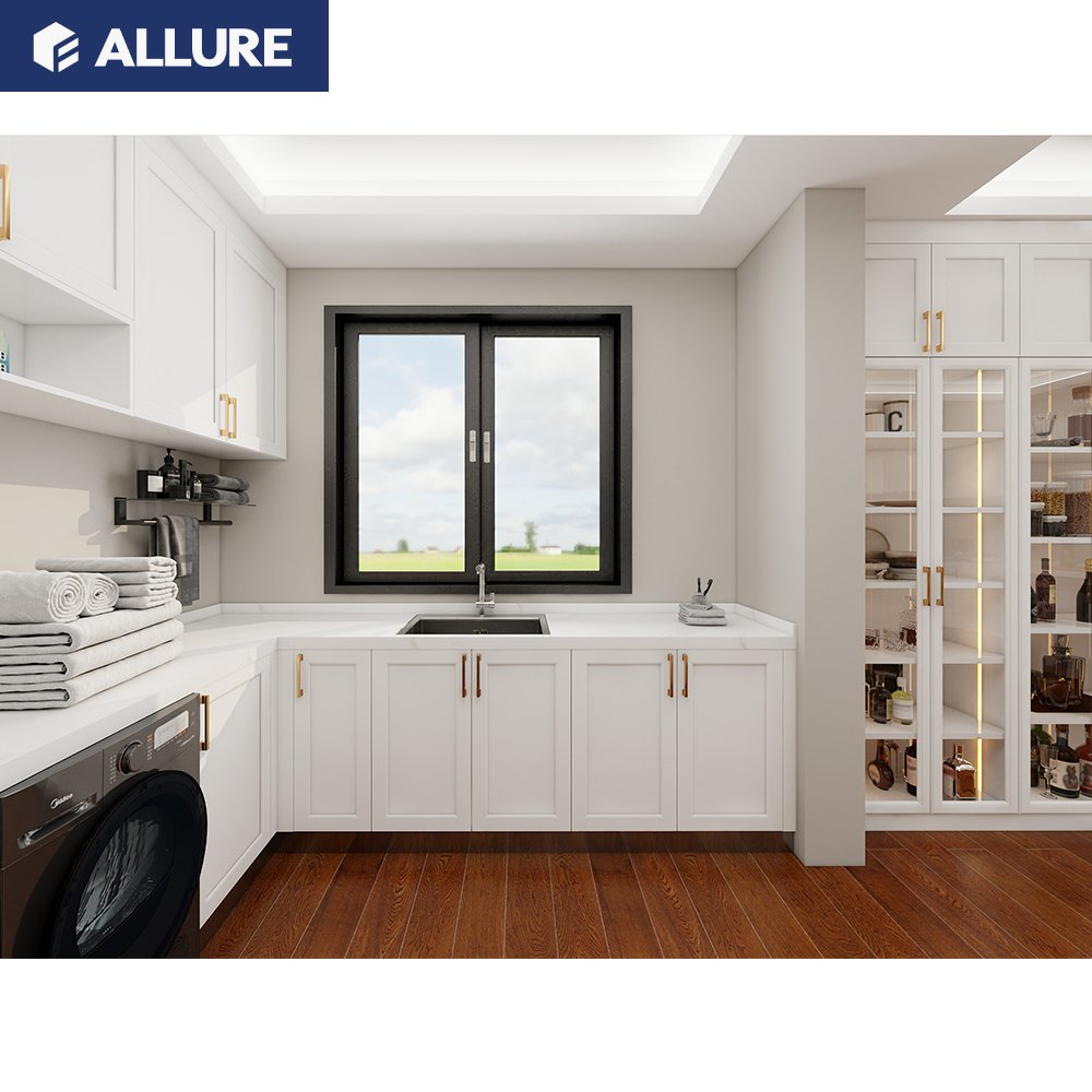 Allure Complete Full Set White Kichen Cabinets Modern Kitchen Furniture Model Sets