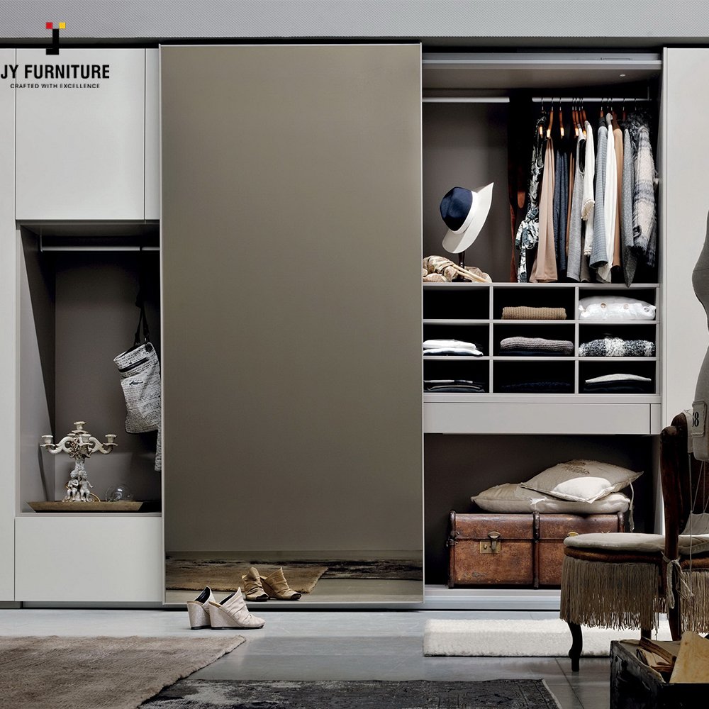 JY Hardwood Bedroom Furniture Modern Sliding Door Customized Design Hardwood Wardrobes From Viet Nam