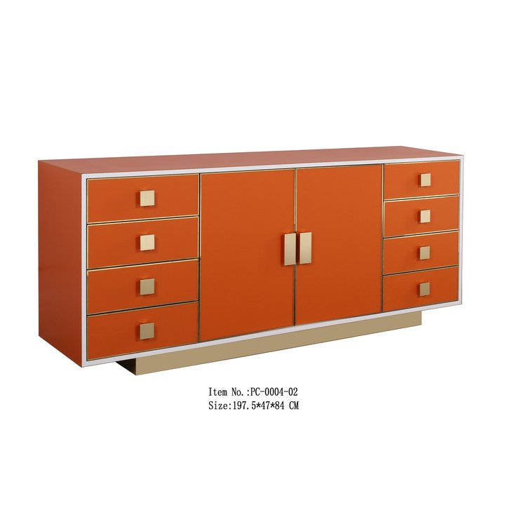 Beige leather Chest of Drawers Storage Unit Wicker Baskets Dark Wood Cabinet
