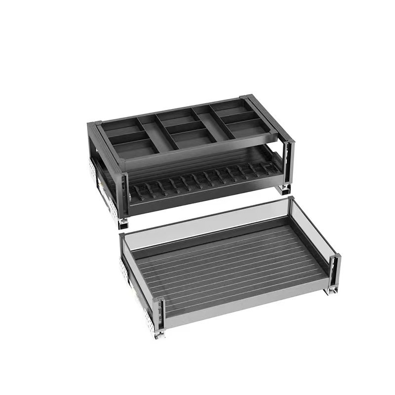 Hot Selling Organizer Drawer 2 Tier Kitchen Basket Drawers Cabinet Pull Out Basket