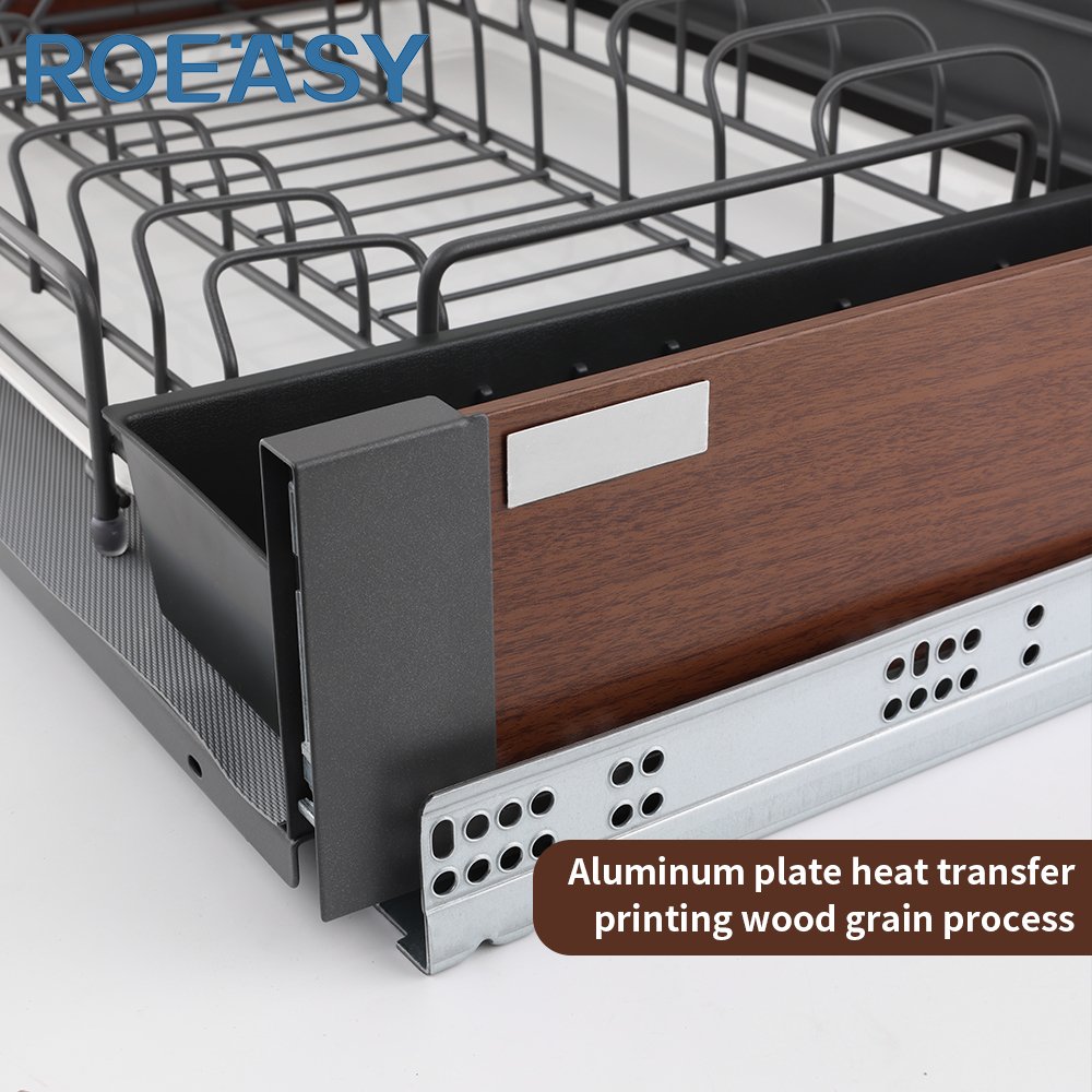 ROEASY kitchen pull out basket kitchen cabinet organizer and storage pull out wire baskets