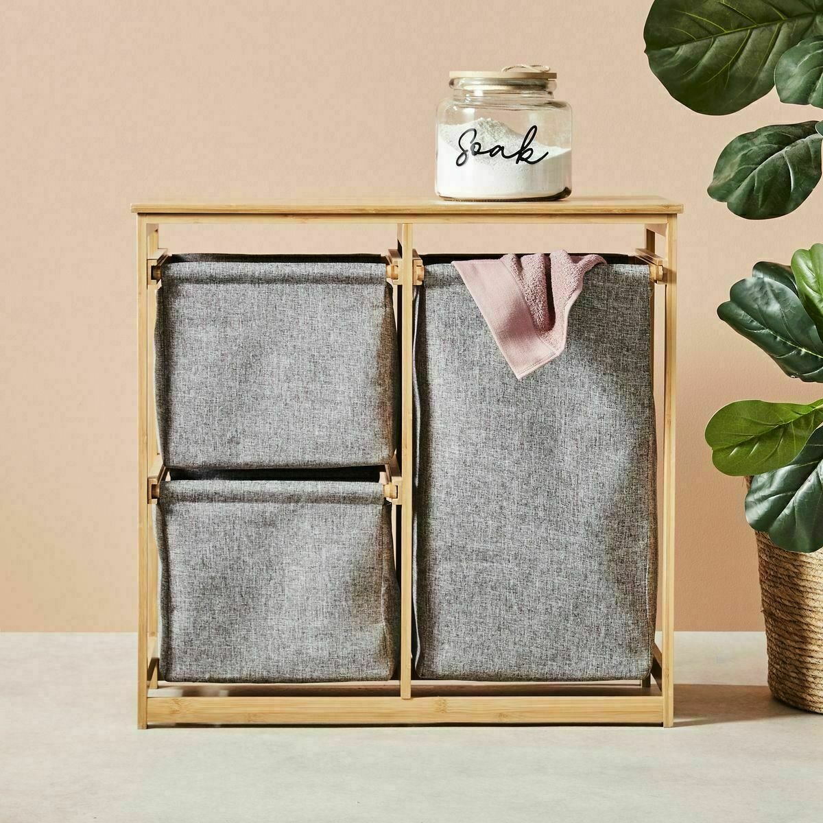 Bamboo Laundry Basket Laundry Sorter Hamper Collapsible Laundry Storage Organizer Drawer Clothing Bin Washing Basket Sorter