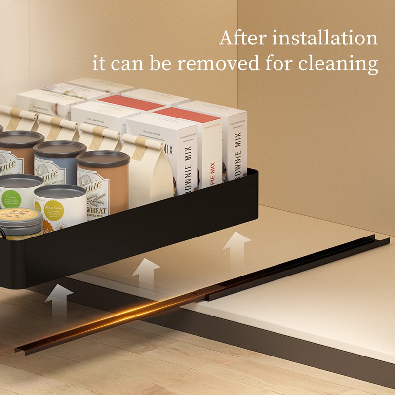 Modern Kitchen Storage Basket Pull Out Pantry Unit Soft Close Cabinet Organizer Inner Metal Drawer Basket