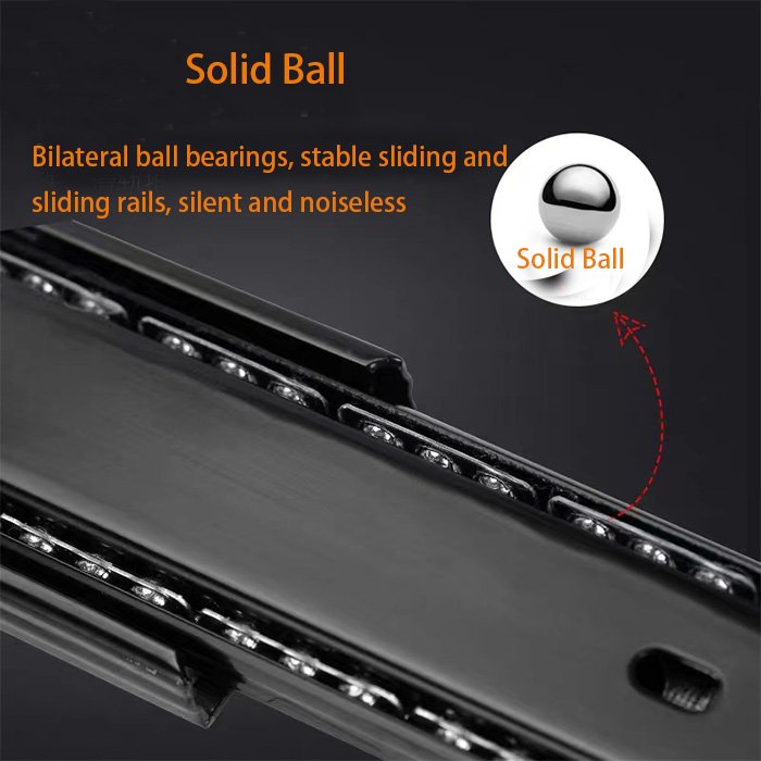 Telescopic Channel Ball Bearing Triple Extension Furniture Drawer Slide
