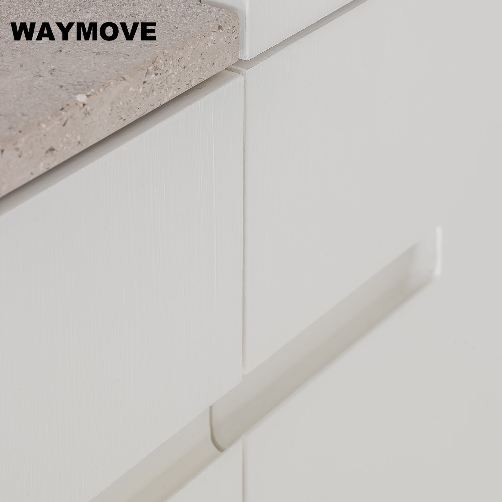 WAYMOVE Bamboo Natural Color Countertops Kitchen Modern Designs Mini Kitchen Units Set Sink Lacquer Acrylic Door Panel Hinge