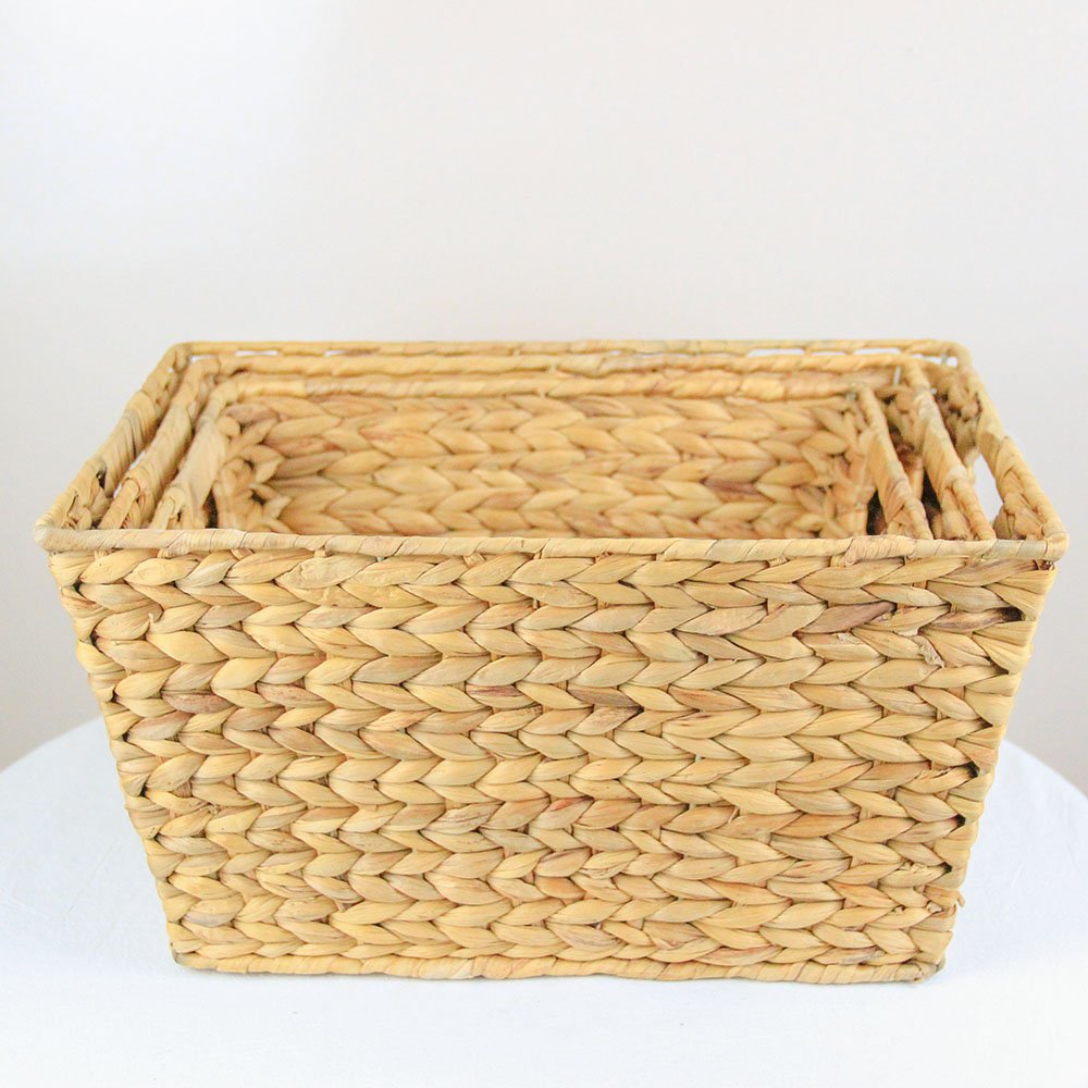 Cheap Natural Woven Storage Basket for home storage & organization collapsible baskets drawer and clothing storage