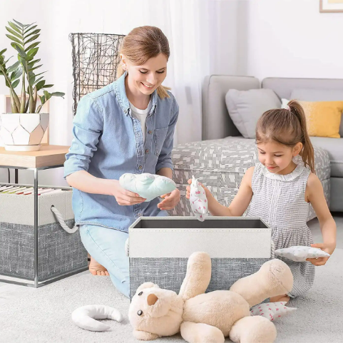 Nordic minimalism color non-woven wardrobe storage shelf arrangement storage basket household debris storage basket