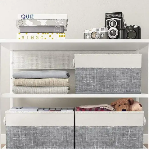 Nordic minimalism color non-woven wardrobe storage shelf arrangement storage basket household debris storage basket