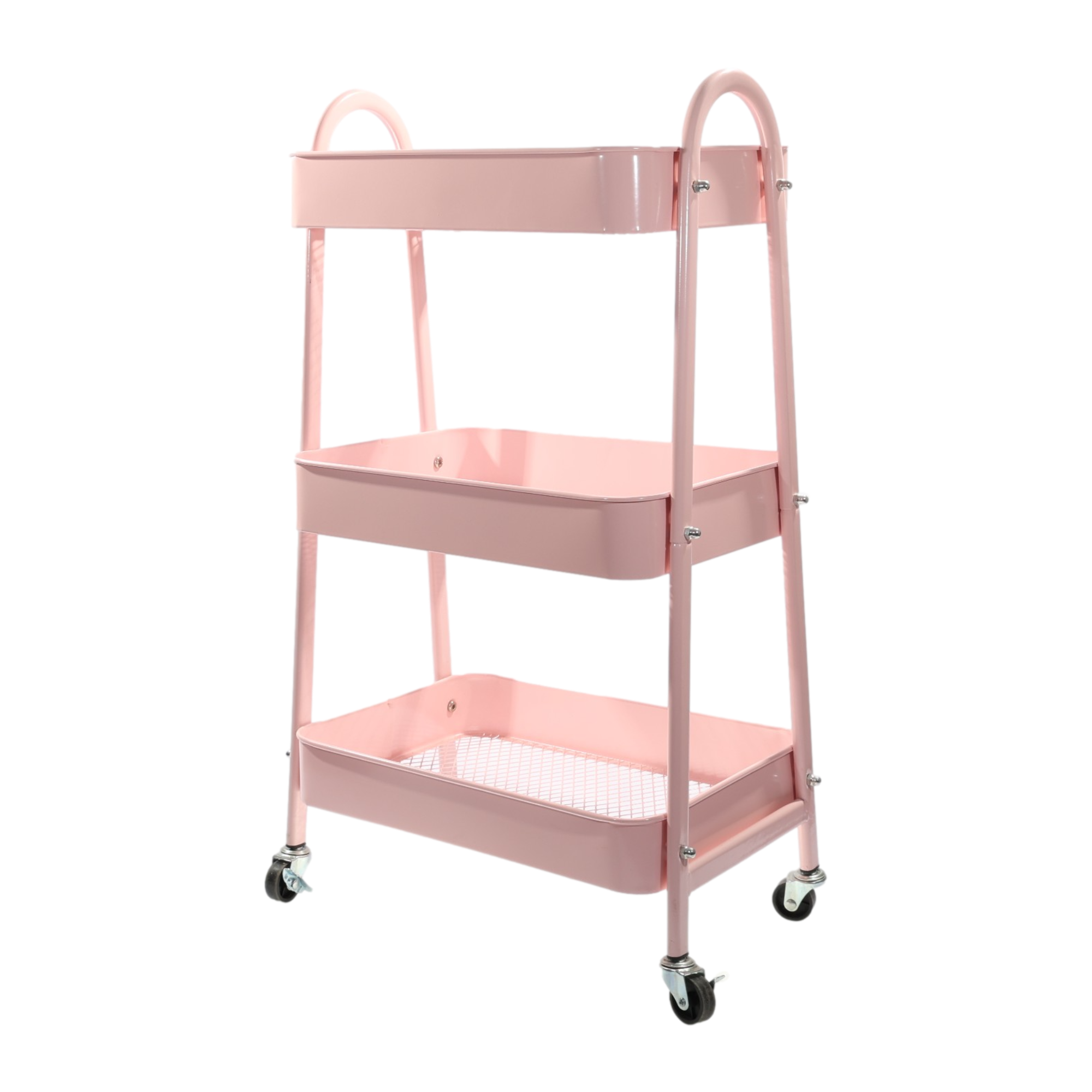 Nordic Small Cart Rack Rolling Bath Organizer Craft Rotating Basket Rack Roll Cart Kitchen Basket Trolley With Basket