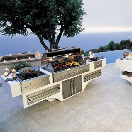 Outside Durable Waterproof Garden BBQ Metal Stainless Steel Outdoor Kitchen Cabinets
