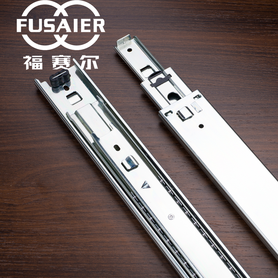 Kitchen Cabinet Hardware Sliding Hanging Basket Telescopic Rail Ball Bearing Cabinet Accessories Drawer Slider For Metal Cabinet