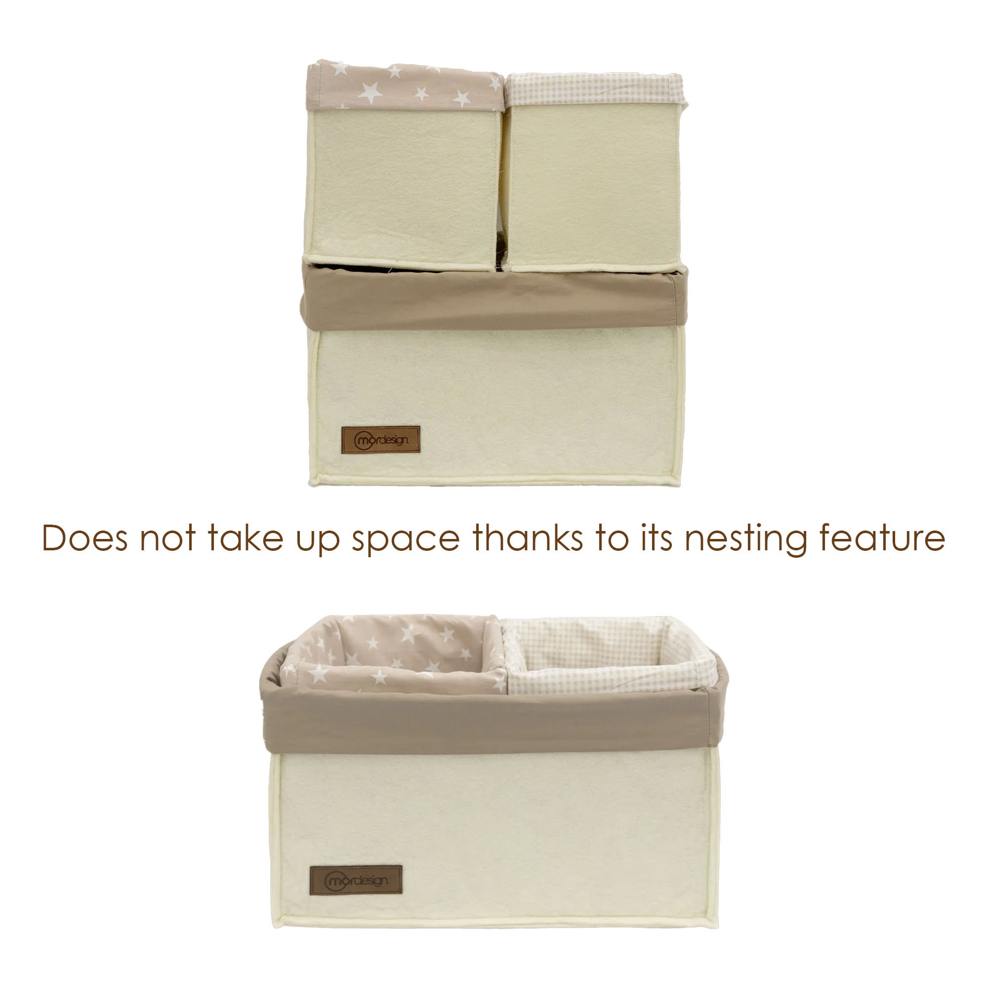 3-Piece Inside Drawer Closet Laundry Organizer, Kids Room Foldable Storage Box Set, Organizer