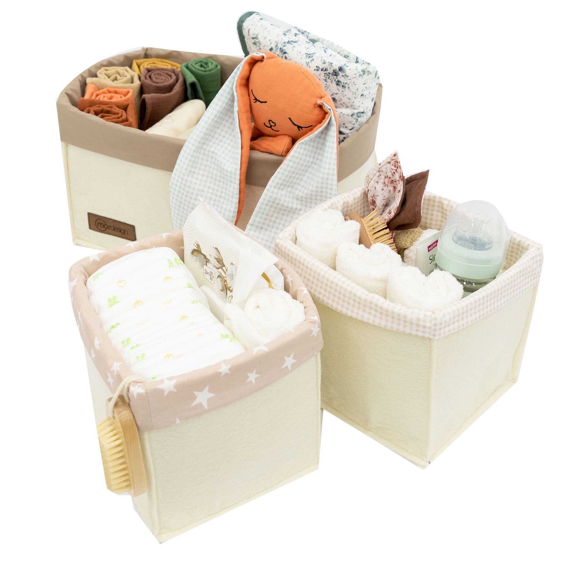 3-Piece Inside Drawer Closet Laundry Organizer, Kids Room Foldable Storage Box Set, Organizer