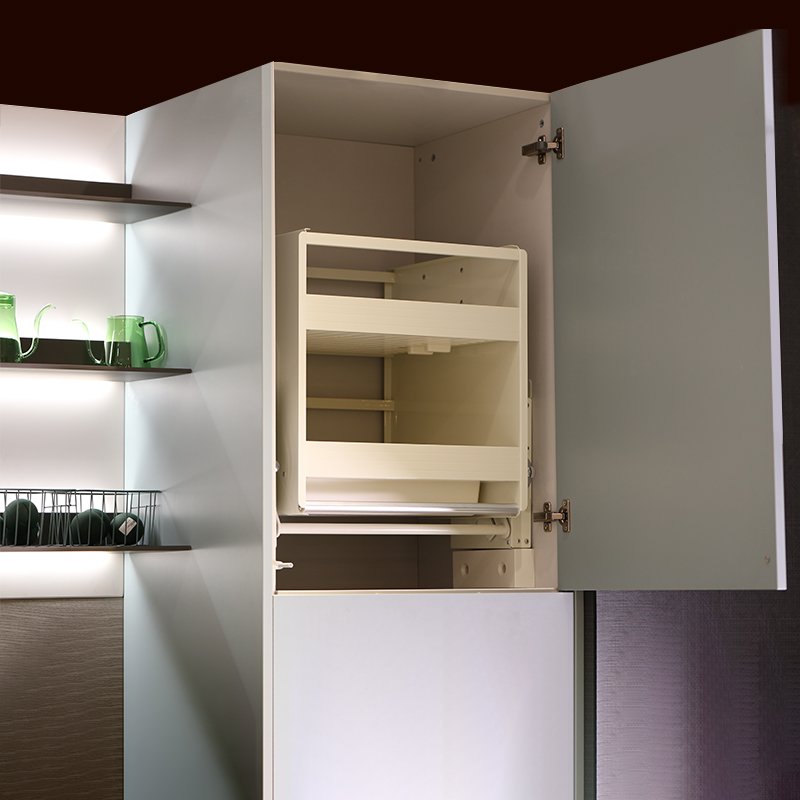 Proyecto Madera Completa Mirada Armarios Con Piedra Marmol Estilo Losas Gabinetes Un Muro Gabinete De Cocina