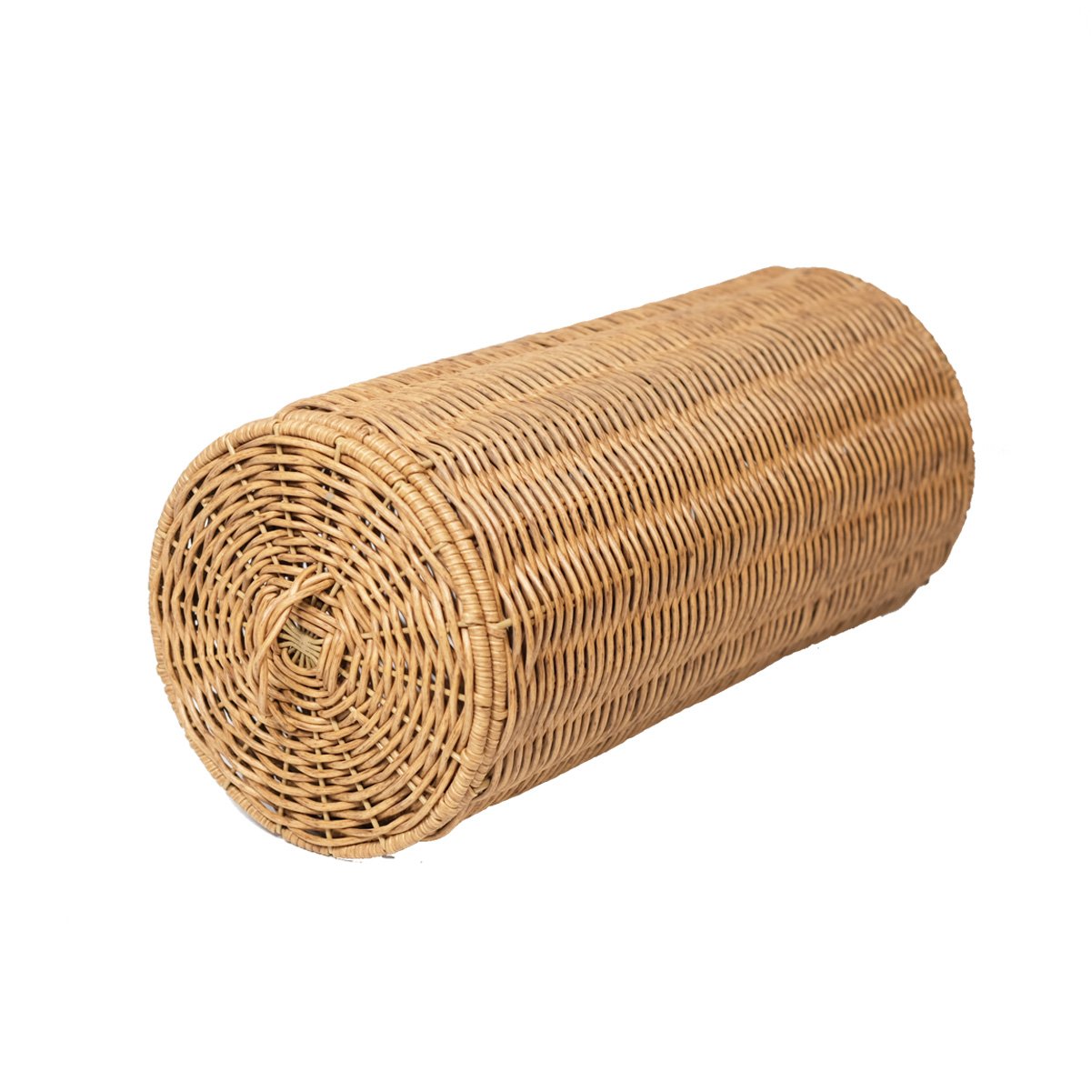 Handmade Metal PE Woven Plastic Rattan Basket on Wheels Rope Storage Basket for Food Laundry Handwoven Wicker Rattern Basket