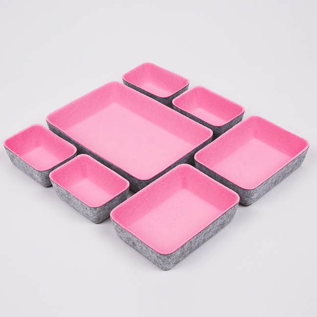 Multi-purposed Felt Storage Basket set for drawers organizers Tool storage Dividers Box